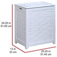 thumbnail image 3 of Oceanstar White Finished Rectangular Veneer Laundry Wood Hamper with Interior Bag RHV0103W, 3 of 3