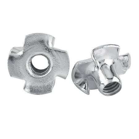 

Carbon Steel T Nut Four pronged Tee Nuts Furniture Fastener (M5x50pcs)