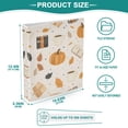 thumbnail image 3 of FORMRS 3 Ring Binder with Pockets 1.5" D-Rings Clip Board 200 Sheets Capacity, Beige Fall Pumpkin, 3 of 8