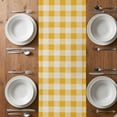thumbnail image 4 of Table Runner 60 Inches Long for Kitchen Dining, Spring Sunflowers Dresser Scarf Farmhouse, Dining Table Decorations for Wedding/Parties, Yellow White Plaid Farmhouse Rustic 13 x 60 In, 4 of 8