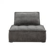 thumbnail image 4 of Accent Barrel Chair, Modern Lambskin Sherpa Upholstered Seating Armless Accent Chair Leisure Sofa Lounge Chair Lazy Sofa for Living Room Corner Bedroom Office, Black, 4 of 7