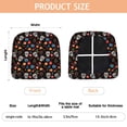 thumbnail image 3 of Black Flower Skull Pattern Seat Covers for Dining Room Chairs Set Of 4,Stretch Printed Washable Chair Seat Cover with Elastic Ties and Button,Removable Waterproof Couch Cushion Covers, 3 of 6