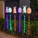thumbnail image 5 of Fasiaou Easter Decorations LED Easter Solar Lights Easter Classic Colorful Bunny And Eggs Elementals Warm Color Mode Solar Ground Lights Holiday Outdoor Garden Yard Decoration One Tow Six, 5 of 6