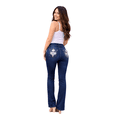 thumbnail image 4 of Jack David Womens Basic Bootcut/Straight Denim Stretch Jeans Pants (E600), 4 of 12