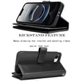 thumbnail image 4 of iPhone 16 E 2025 Case,for iPhone 16 E 6.1" Wallet Phone Case,Takfox PU Leather Magnetic Detachable Card Holders Shockproof Kickstand Protective [Flip Folio Cover] for iPhone 16 SE4 - Black, 4 of 10