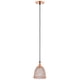 thumbnail image 1 of Lámpara de Techo Modway Glimmer 7" Pantalla Campana en Oro Rosa, 1 of 5