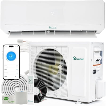 Dextrus 20 SEER2 24000 BTU Mini Split AC and Heat Pump, WiFi Enabled Works with Alexa, 230V Energy Efficient Ductless Inverter Air Conditioner for Apartment Garage