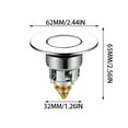 Universal Bathroom Sink Stopper Stainless Pop Up Sink Drain Strainer