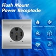 thumbnail image 2 of KYascend NEMA 14-50R Power Outlet 50 Amp 250V, Heavy-Duty 50A Receptacle, for Welders, Plasma Cutters, Electric Ranges, Dryers, and More UL Listed, 2 of 7
