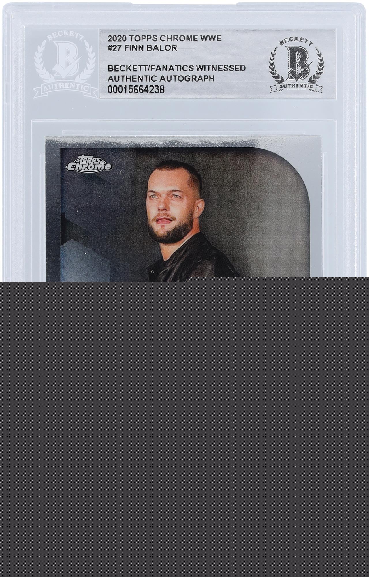 Finn Balor WWE Autographed 2020 Topps Chrome #27 Beckett Fanatics Witnessed Authenticated Card - Fanatics Authentic Certified