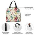 thumbnail image 3 of Easygdp Bird Butterfly Rose Premium Insulated Lunch Bag - Waterproof Oxford Cloth, Aluminum Foil Lining, Large Capacity, Front Pocket, Unisex for Work, School, Outdoor Activities, Picnics, 3 of 5