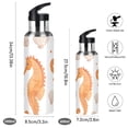 thumbnail image 2 of Yayeee 20oz Insulated Water Bottle Double Wall Stainless Steel with Flip Straw Lid, Orange Seahorse, 2 of 7