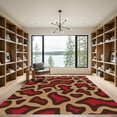 thumbnail image 2 of ODIKA 5'x7' Machine Washable Non-Slip Area Rug, Bohemian Burgundy High Traffic Rug, Red, 1100338, 2 of 7