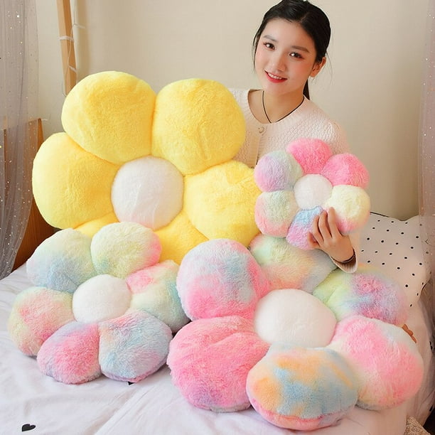 Beileda Plush Flower Pillow Mat Stuffed Colourful Peach Blossom Shape Baby Soft Pillow Seat Cushion Infant Accessories Other