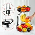 thumbnail image 4 of Bextsrack Detachable Fruit Basket with Banana Hanger, 2 Tier Kitchen Storage for Vegetables, Produce and Counter Decor, Black, 4 of 7