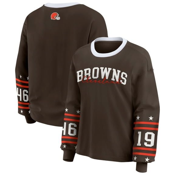 Women's WEAR by Erin Andrews  Brown Cleveland Browns Sport Long-Sleeve T-Shirt