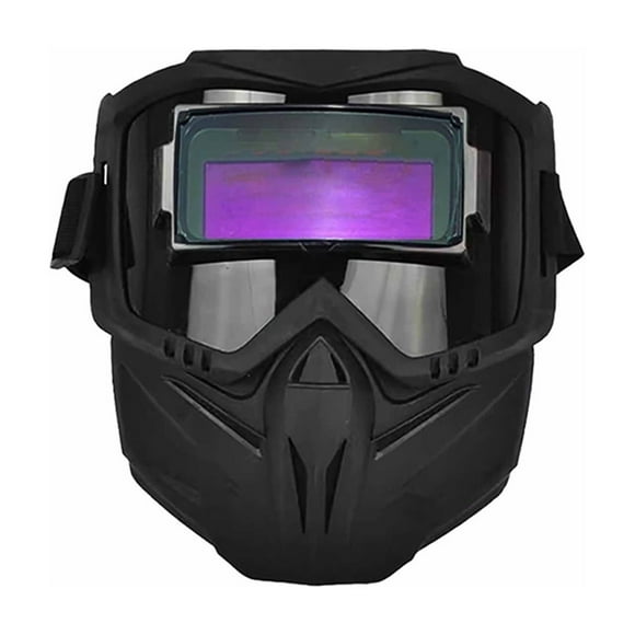 Auto Darkening Welding Full Face Arc Shield with Large View Lens for Infrared Heat Insulation Eye Gear