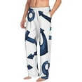 thumbnail image 2 of Disketp Navy Blue Anchor Men'S Pajama Pants - Ultra Soft Fleece Sleep And Lounge Pants (Size: S-Xxl), 2 of 9