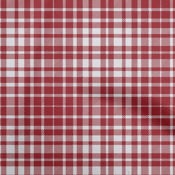 oneOone Cotton Jersey Maroon Fabric Tartan Craft Projects Decor Fabric Printed By The Yard 58 Inch Wide