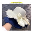 thumbnail image 3 of SikaFu Version Of Fashionable Bow Shaped Large Brimmed Hats For Women, Wave Edge Sun Protection Hats, Outdoor Beach Hats, Sun Protection Hats, 3 of 8