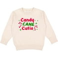 thumbnail image 2 of Inktastic Christmas Candy Cane Cutie with Candy Canes Toddler Sweatshirt, 2 of 4