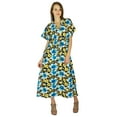 thumbnail image 2 of Caftan Bohemian Phagun Long Maxi Nightwear Floral Print Cotton Kaftan, 2 of 3