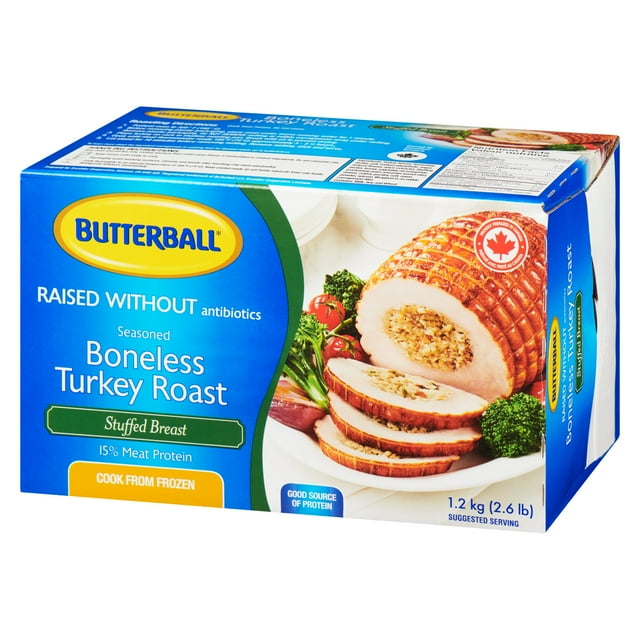 1.2kg Poitrine de Dindon Farcie Désossée Rôtie - CONGELÉ 1.2 kg Butterball Poitrine de Dindon Farcie Désossée Rôtie - CONGELÉ