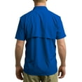 thumbnail image 2 of Whitewater Lightweight Moisture Wicking Short Sleeve Fishing Shirt with UPF 50 (Strong Blue, Small), 2 of 10