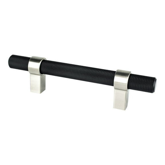 Radial Reign 96mm CC Matte Black Bar and Brushed Nickel Posts Pull Box of 10