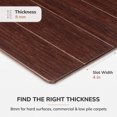 thumbnail image 6 of Anji Mountain 55" x 57" Bamboo Chair Mat for Carpet and Hard Floor, 8mm - Rectangular with Lip, Dark Cherry, 6 of 7