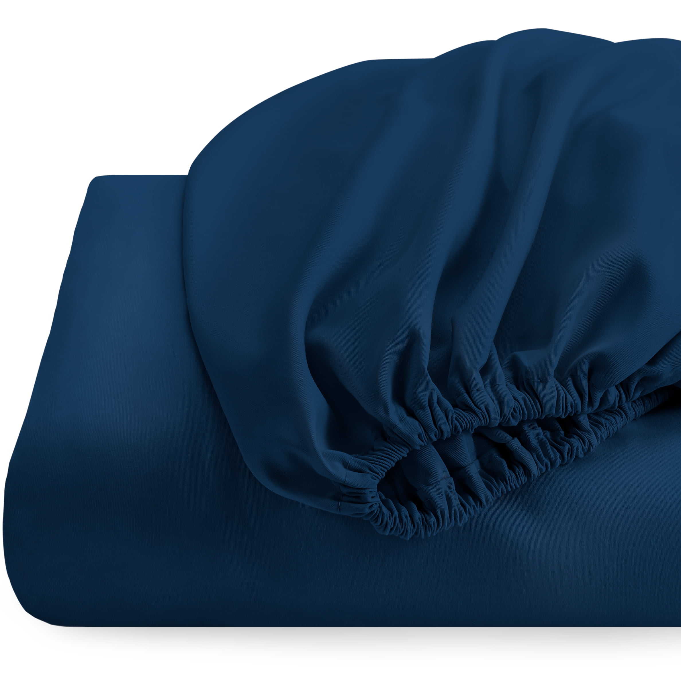 Bare Home 2 King Fitted Premium Ultra-Soft Bed Sheets, 2-Pack (King, Dark Blue)