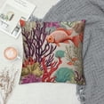thumbnail image 2 of COMIO  Coral Pillow Covers,Decorative Throw Pillow Underwater Natural Elements Coral Reef Vivid Clam Pillow Cases Square Cushion Covers for Home Sofa Couch Colorful, 2 of 5