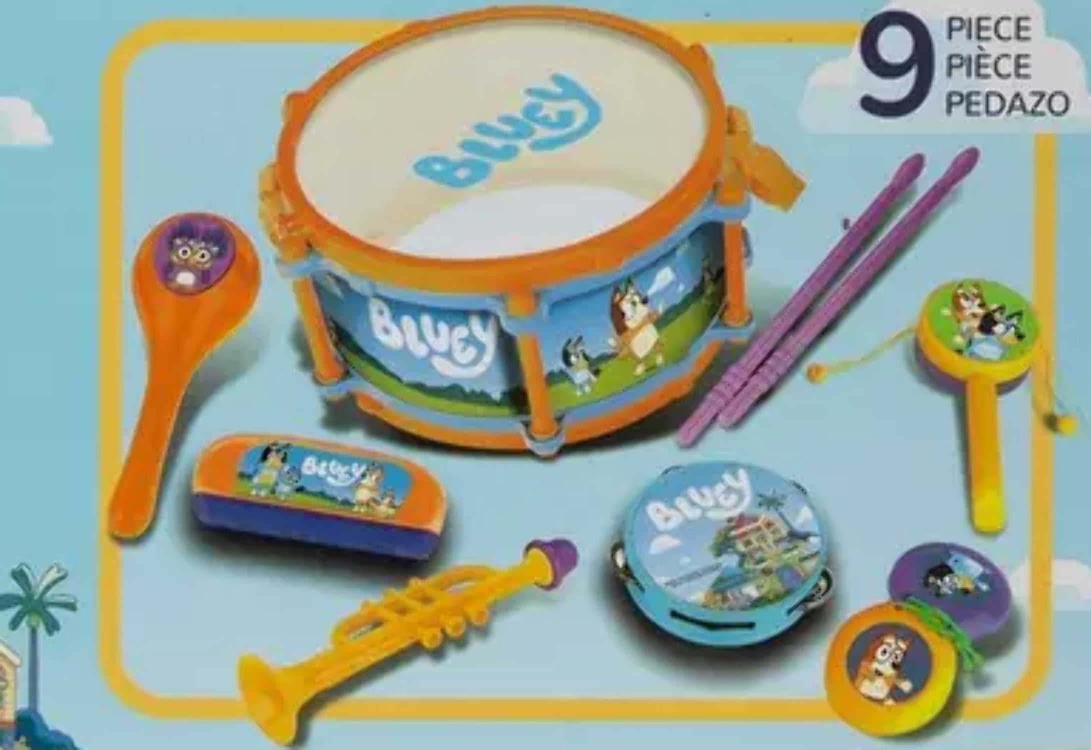 Kidz Toyz Bluey's Boy's & Girl's all in one Band Set, Blue