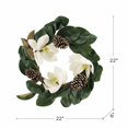 thumbnail image 6 of Wall Hooks, 22" Creamy White Magnolia Wreath, Green,White Home Decor Accessories,Polyethylene Cabinet Knobs, Household Supplies & Décor Accessories, 6 of 6