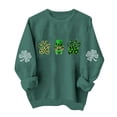 thumbnail image 2 of Pounoo St Patricks Day Sweatshirt for Women Shamrock Art Print Tops Fashion Comfortable Casual Saint Patricks Long Sleeve Shirt Gift, 2 of 6