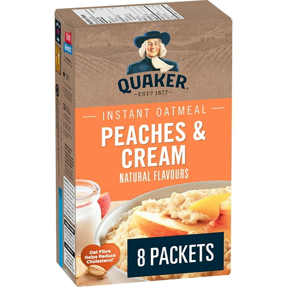 Quaker Gruau instantané Saveur Pêches et crème