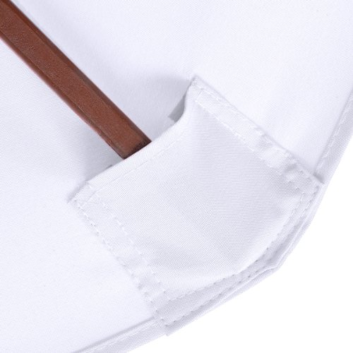 8 Foot White Patio Furniture Wood Market Umbrella Walmart Com Walmart Com