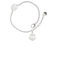 thumbnail image 2 of Delight Jewelry Silvertone Anchor with Heart Silver-tone Rose Link Chain Bracelet, 6.25"+1.75" Extender, 2 of 4