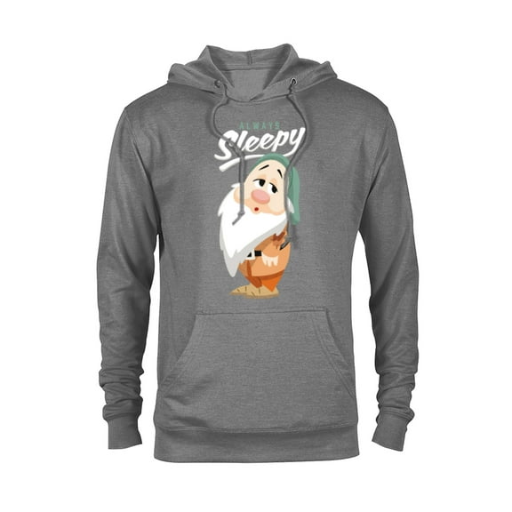 Disney Snow White and The Seven Dwarfs Always Sleepy T-Shirt - Pullover Hoodie for Adults - Customized-Graphite Heather