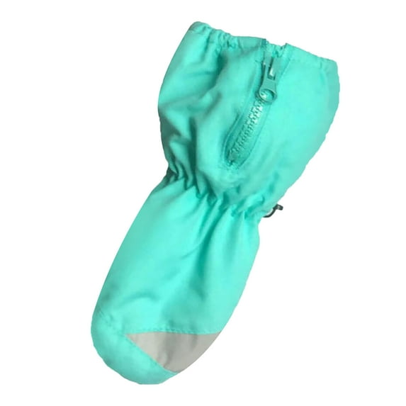 Vikakiooze Winter Gloves Children's Ski Gloves Cold Waterproof Non-slip Warm Cartoon Blue Dinosaur