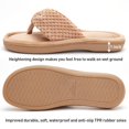 thumbnail image 3 of Women's Flip Flop Slippers Memory Foam Slip on Thong Slipper, Breathable Cozy Open Toe House Shoes, Anti-Skid Rubber Sole Sandal Indoor Outdoor Grey 7-8, 3 of 7