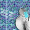 thumbnail image 6 of Colorful Fish Shape Tile Stickers Kitchen Bathroom Wall Decoration Blue, 6 of 8