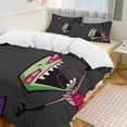thumbnail image 6 of Gir Invader Zim Alien 3 Pieces Bedding Sets Comfortable Soft Comforter Sets Decoration Bedroom Gifts With 1 Duvet Cover 2 Pillowcases, 6 of 7