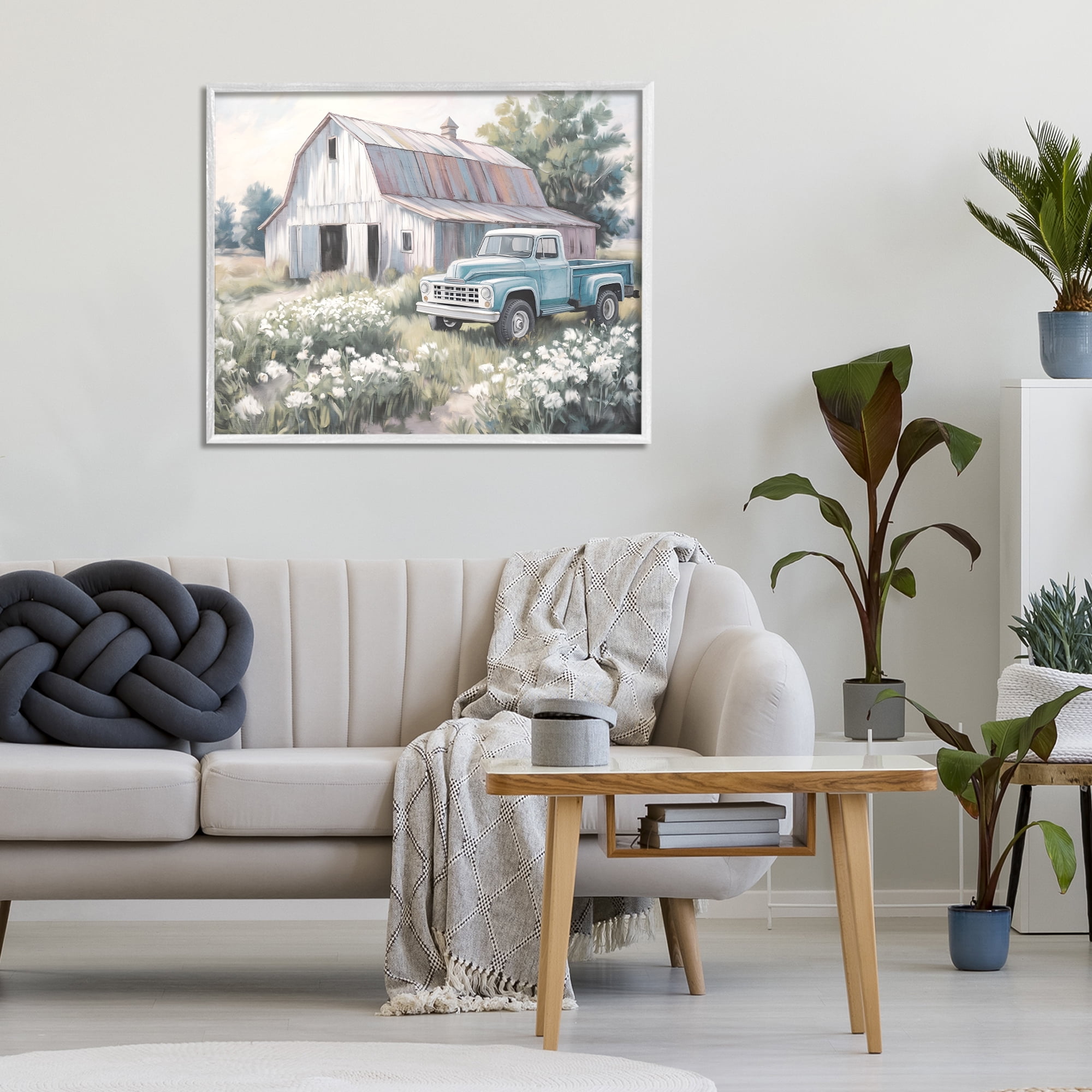 Stupell Industries Pastoral Farm Dreams White Framed Giclee Art, design by Kim Allen