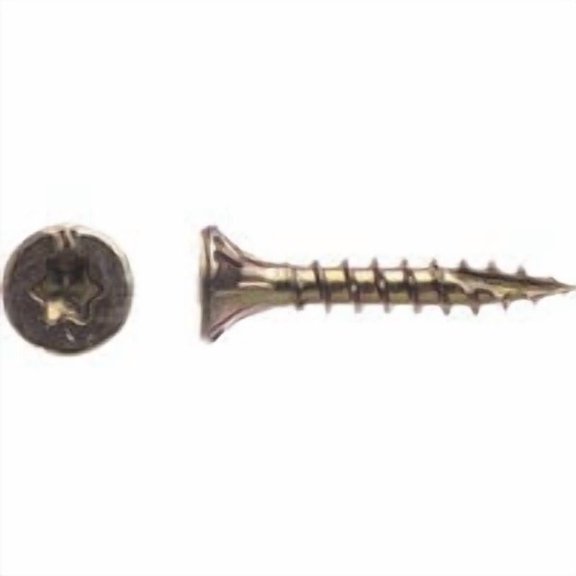 Western Builders Supply Wood Screw Yellow Zinc Flat Head - #8 x 1 In, 274 Ct.