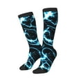 thumbnail image 2 of Fotbe Lightning print Women's Men's Novelty Crew Socks Cotton Socks Knee High Socks for Walking,Running,Nurses,Pregnancy, 2 of 8