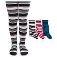 thumbnail image 3 of Jefferies Socks Girls Stripe Fuzzy Soft Knit Yarn Halloween Christmas Tights 1 Pack, 3 of 4
