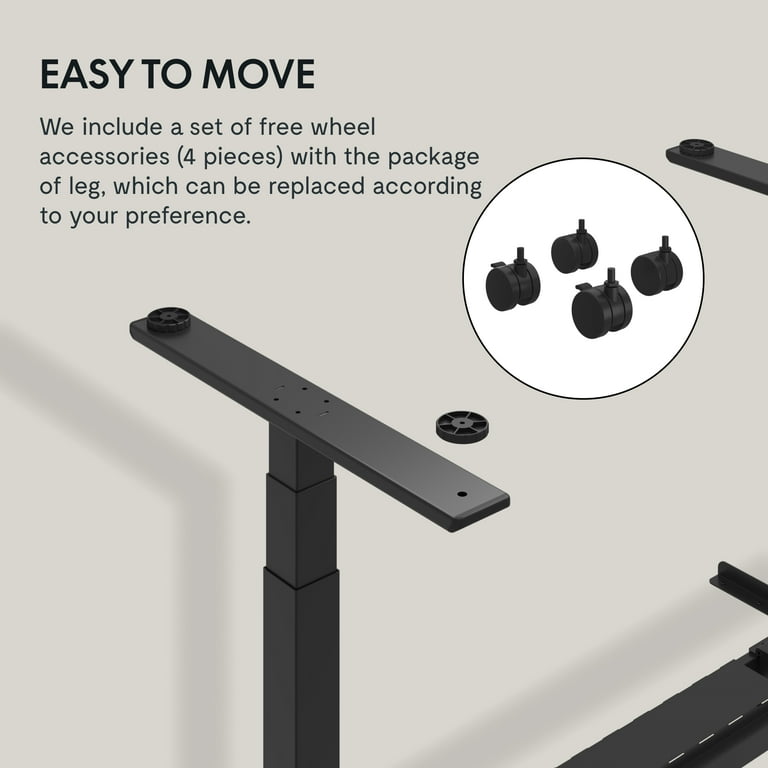 FLEXISPOT E6 Max Dual Motor Standing Desk Frame - Adjustable Height 24.4" To 50", 330 Lb Capacity