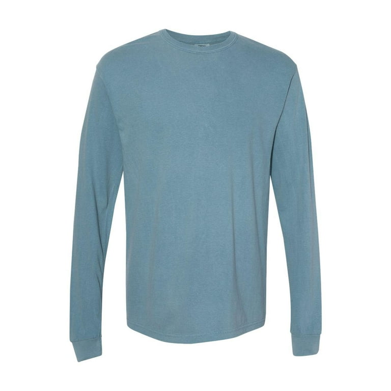 Comfort Colors Garment Dyed Heavyweight Long Sleeve T Shirt 6014 Ice Blue