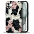 thumbnail image 2 of FKBRCL4U Compatible with iPhone 16 Case, Black White Pink Cow Print Fur Rug Pattern for Girl Full Body Design Soft Silicone Drop Shock Scratch Protection for iPhone 16, 2 of 7